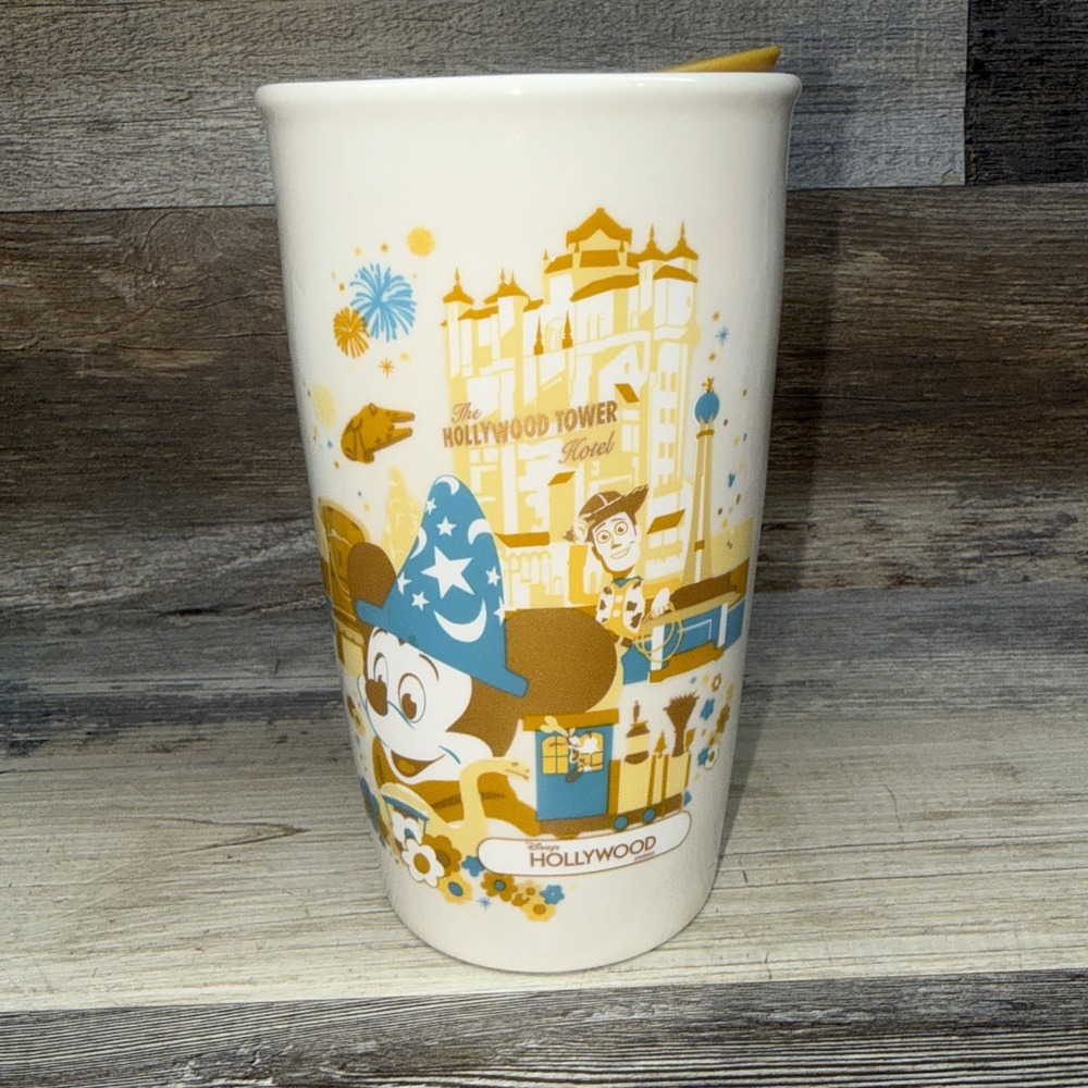 Disney World 50th Anniversary Starbucks Vault Hollywood Studios Ceramic Tumbler